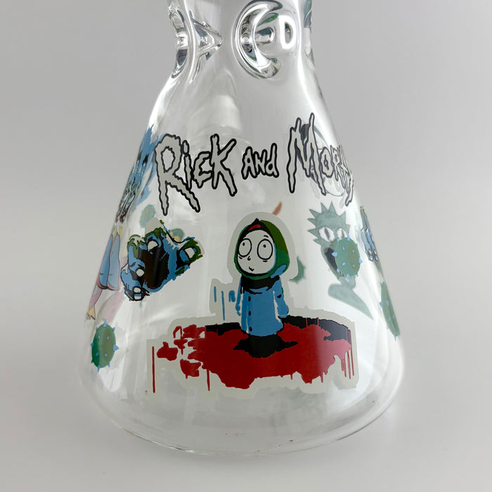 14" Glow in the Dark Cartoon Beaker Bong – 7mm Thick Borosilicate Glass | Jupiter Grass