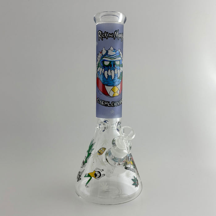 14" Glow in the Dark Cartoon Beaker Bong – 7mm Thick Borosilicate Glass | Jupiter Grass