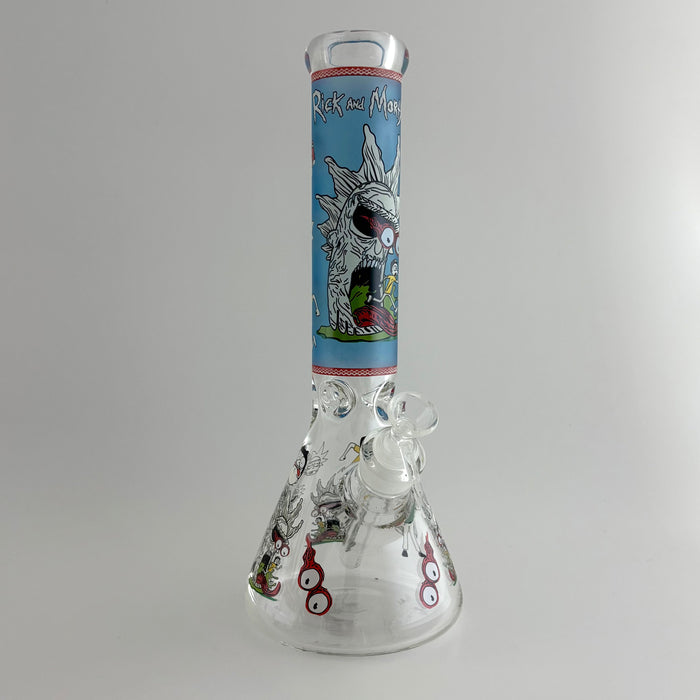 14" Glow in the Dark Cartoon Beaker Bong – 7mm Thick Borosilicate Glass | Jupiter Grass