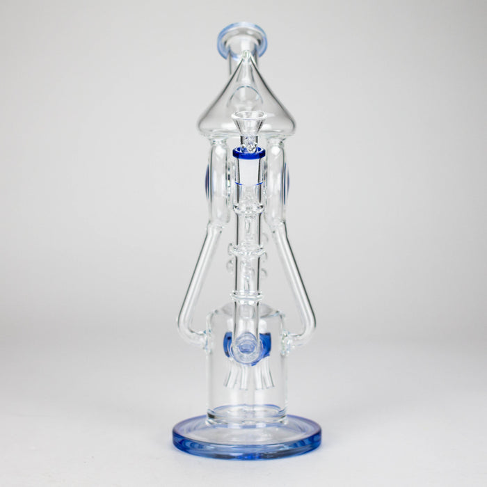 12" Recycler Glass Bong 5MM Thick Borosilicate with Coil Tube Design [C1575]