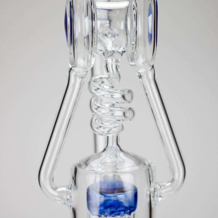 12" Recycler Glass Bong 5MM Thick Borosilicate with Coil Tube Design [C1575]