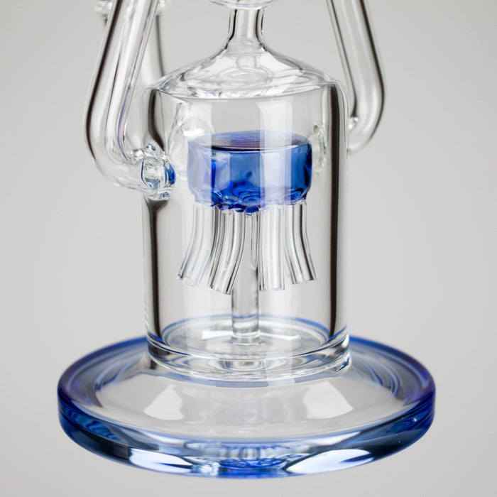 12" Recycler Glass Bong 5MM Thick Borosilicate with Coil Tube Design [C1575]