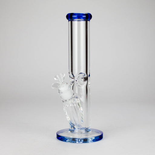 12″ 9mm Colored Accented Straight Tube Glass Bong (C1548) | Jupiter Grass