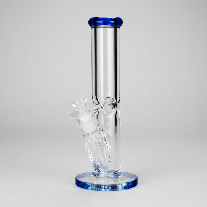 12″ 9mm Colored Accented Straight Tube Glass Bong (C1548) | Jupiter Grass