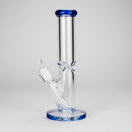 12″ 9mm Colored Accented Straight Tube Glass Bong (C1548) | Jupiter Grass