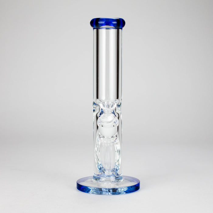 12″ 9mm Colored Accented Straight Tube Glass Bong (C1548) | Jupiter Grass