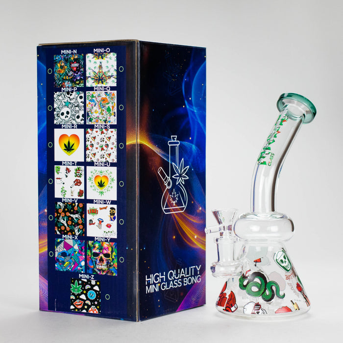 Haze | 8.5" ROCK’N’ROLL Glass Rig Teal (Mini-L)