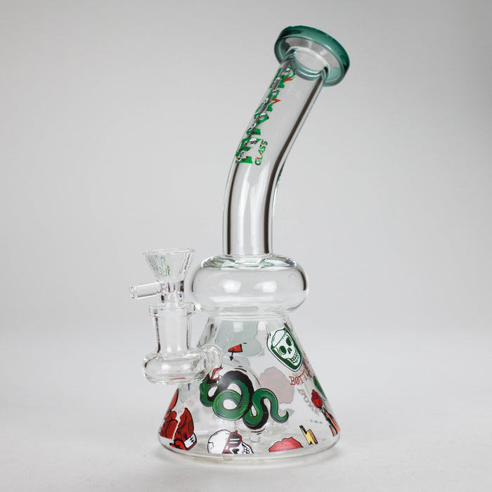 Haze | 8.5" ROCK’N’ROLL Glass Rig Teal (Mini-L)