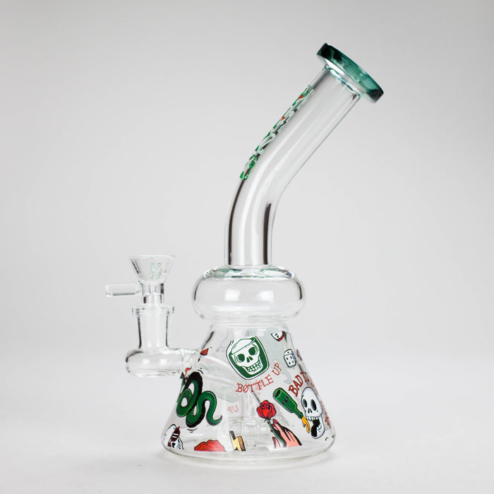 Haze | 8.5" ROCK’N’ROLL Glass Rig Teal (Mini-L)