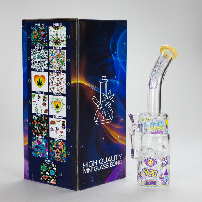 Haze | 9" 420 Trip Glass Bong Jade Yellow (Mini-B)