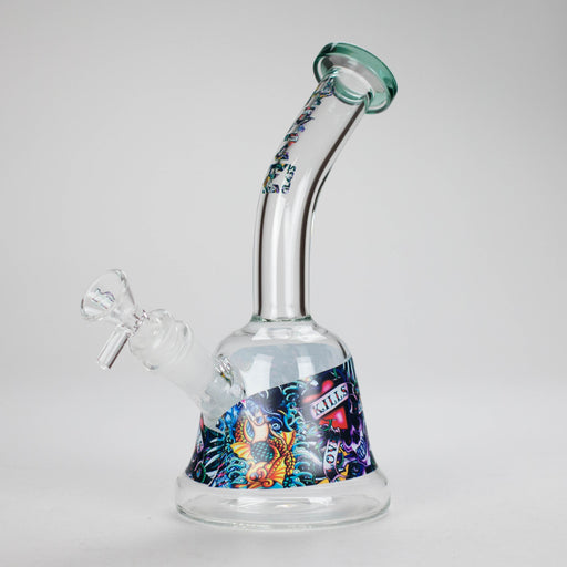 Haze | 8″ Kills Glass Bong – Teal (Mini-N) | Jupiter Grass