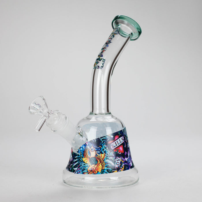 Haze | 8″ Kills Glass Bong – Teal (Mini-N) | Jupiter Grass