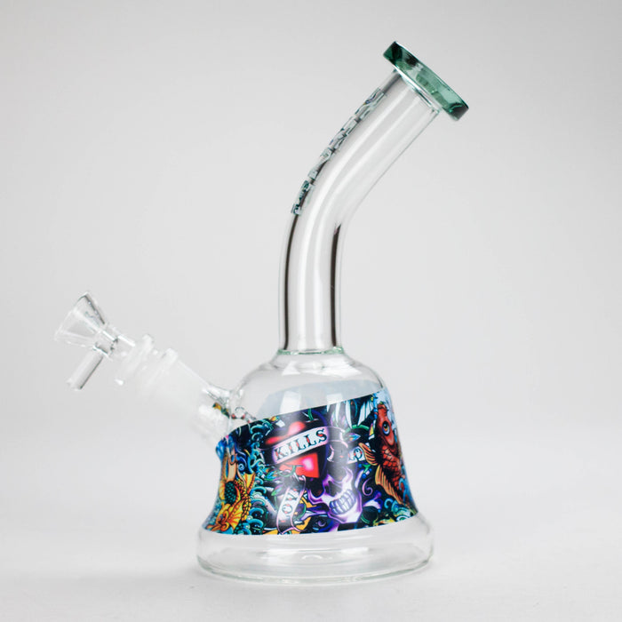 Haze | 8″ Kills Glass Bong – Teal (Mini-N) | Jupiter Grass