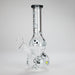 Haze | 9″ Skulls Bubble Glass Bong – Charcoal Black (Mini-P) | Jupiter Grass