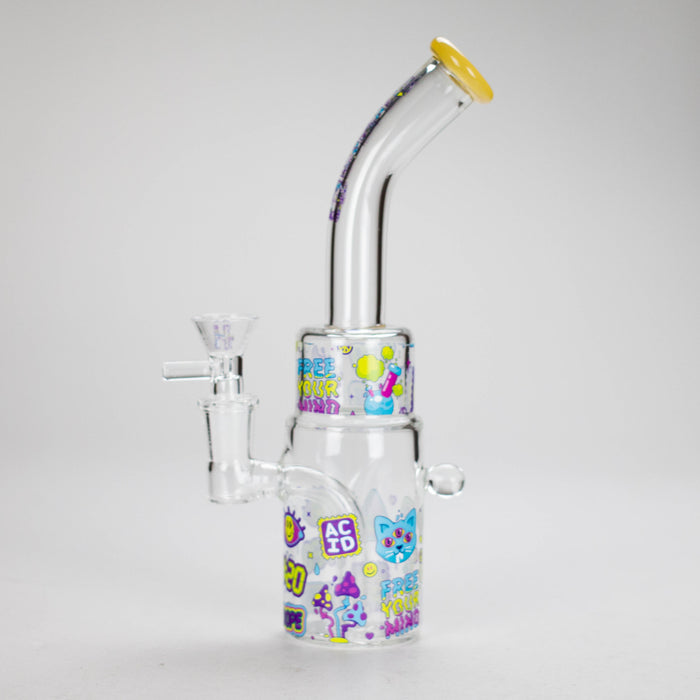 Haze | 9" 420 Trip Glass Bong Jade Yellow (Mini-B)
