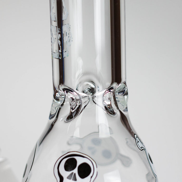 Haze | 9″ Skulls Bubble Glass Bong – Charcoal Black (Mini-P) | Jupiter Grass