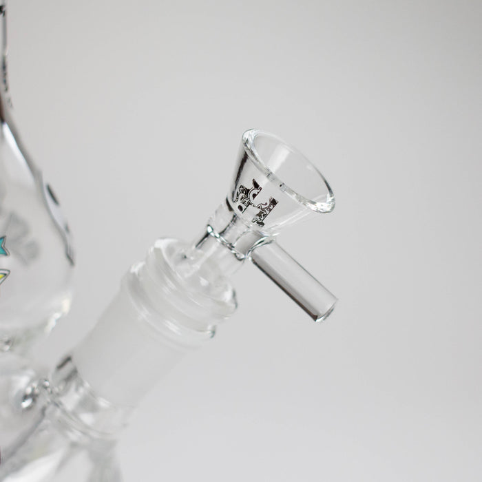 Haze | 9″ Skulls Bubble Glass Bong – Charcoal Black (Mini-P) | Jupiter Grass