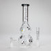 Haze | 9″ Skulls Bubble Glass Bong – Charcoal Black (Mini-P) | Jupiter Grass