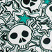 Haze | 9″ Skulls Bubble Glass Bong – Charcoal Black (Mini-P) | Jupiter Grass