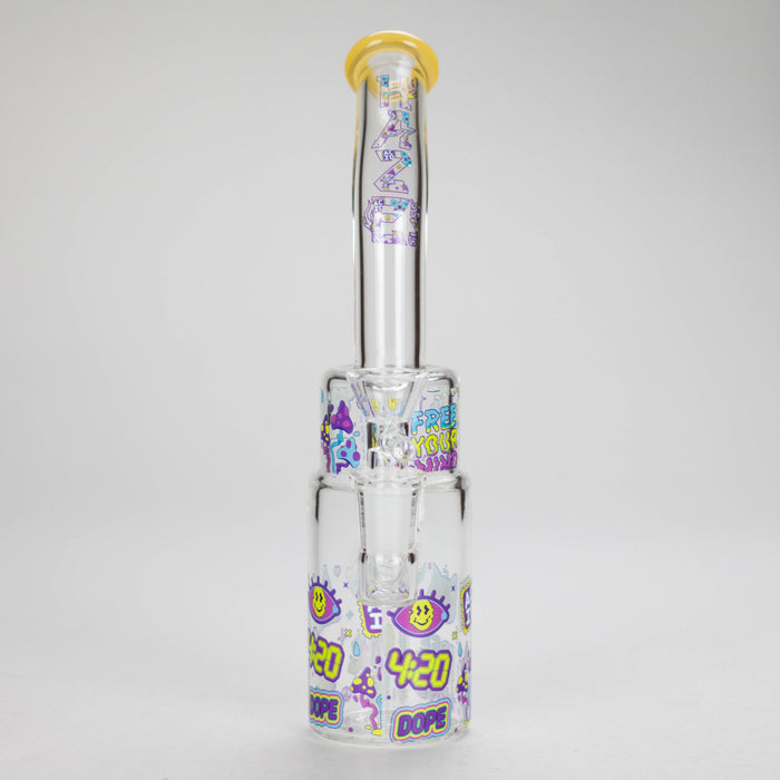 Haze | 9" 420 Trip Glass Bong Jade Yellow (Mini-B)