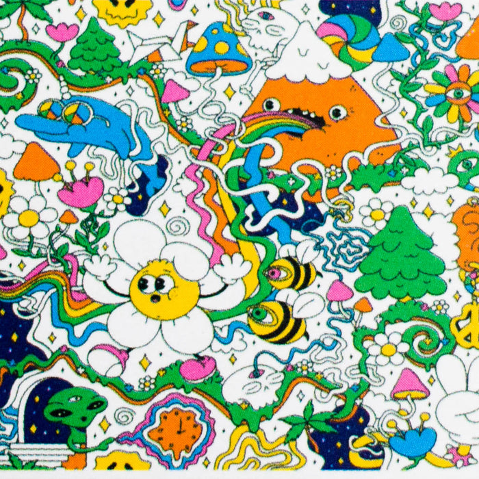 Haze | 9″ Lab Flower Beaker Glass Bong – Jade Yellow (Mini-Q) | Jupiter Grass