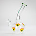 Haze | 9″ Heart Leaf Bubble Base Glass Bong – Teal (Mini-R) | Jupiter Grass