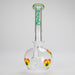 Haze | 9″ Heart Leaf Bubble Base Glass Bong – Teal (Mini-R) | Jupiter Grass
