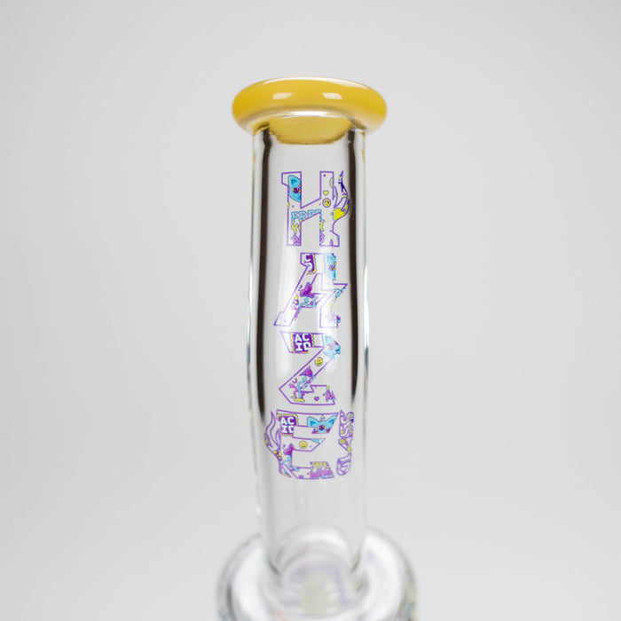 Haze | 9" 420 Trip Glass Bong Jade Yellow (Mini-B)
