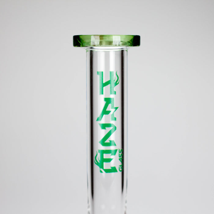 Haze | 9″ Heart Leaf Bubble Base Glass Bong – Teal (Mini-R) | Jupiter Grass