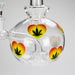 Haze | 9″ Heart Leaf Bubble Base Glass Bong – Teal (Mini-R) | Jupiter Grass