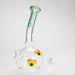 Haze | 9″ Heart Leaf Bubble Base Glass Bong – Teal (Mini-R) | Jupiter Grass