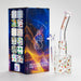 Haze | 10″ Skull & Red Roses Glass Bong – Pink (Mini-S) | Jupiter Grass