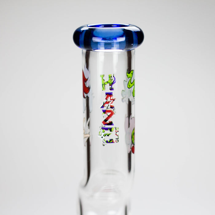 Haze | 9″ Smoking Zig-Zag Glass Bong – Blue (Mini-T) | Jupiter Grass