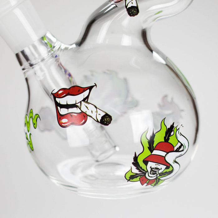 Haze | 9″ Smoking Zig-Zag Glass Bong – Blue (Mini-T) | Jupiter Grass