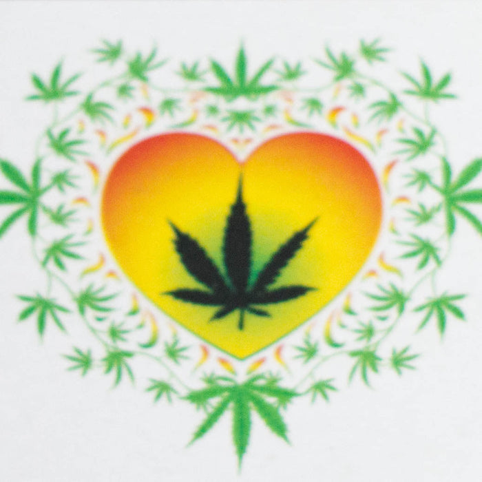Haze | 9″ Heart Leaf Double Bubble Base Glass Bong with Color Lip – Amber (Mini-U) | Jupiter Grass