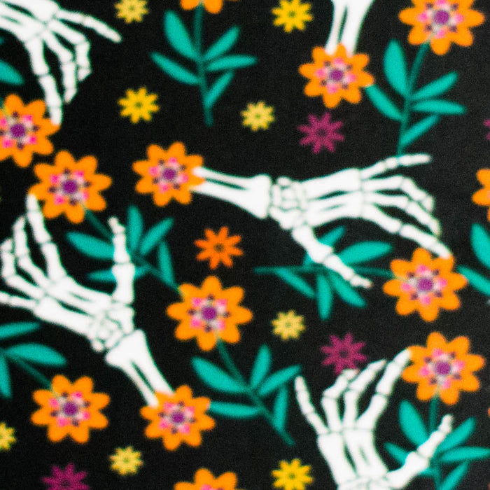 Haze | 9″ Skull Hand & Flower Bubble Base Glass Bong – Pink (Mini-V) | Jupiter Grass