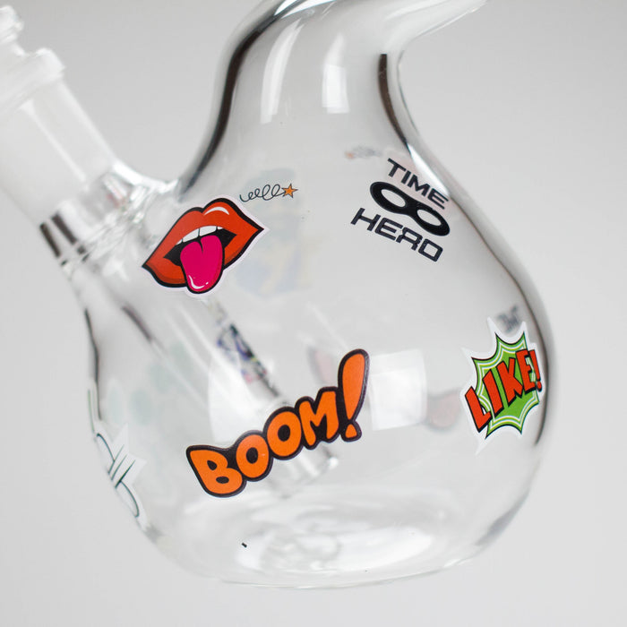 Haze | 9″ Zong Glass Bong with Color Lip – Purple (Mini-W) | Jupiter Grass