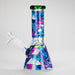 Haze | 8″ Geometric Figure Beaker Glass Bong with Color Lip – Green (Mini-X) | Jupiter Grass