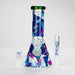 Haze | 8″ Geometric Figure Beaker Glass Bong with Color Lip – Green (Mini-X) | Jupiter Grass