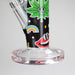 Haze | 9″ Face Emoji Straight Tube Glass Bong with Color End – Pink (Mini-Z) | Jupiter Grass