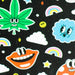 Haze | 9″ Face Emoji Straight Tube Glass Bong with Color End – Pink (Mini-Z) | Jupiter Grass