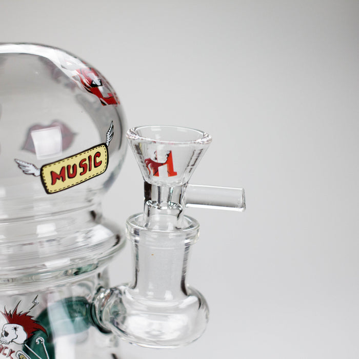 Haze | 6″ Rock Music Bubble Dome Glass Bong – Teal (Mini-D) | Jupiter Grass