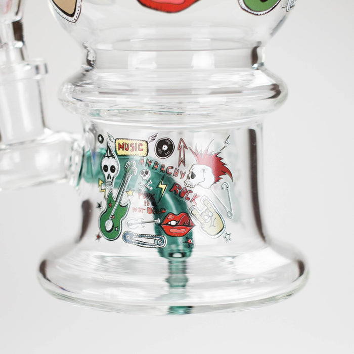 Haze | 6″ Rock Music Bubble Dome Glass Bong – Teal (Mini-D) | Jupiter Grass