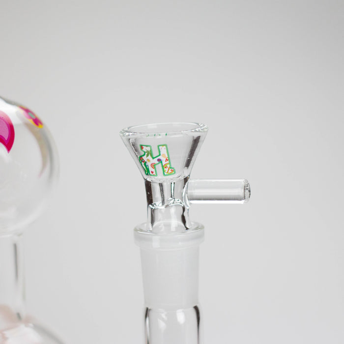 Haze | 4″ Mini Flower Bubble Glass Bong – Charcoal Black (Mini-F) | Jupiter Grass