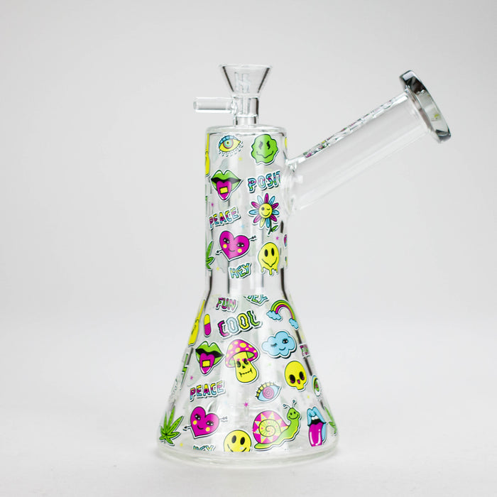 Haze | 7" Skull Glass Bubbler Charcoal Black (Mini-H)