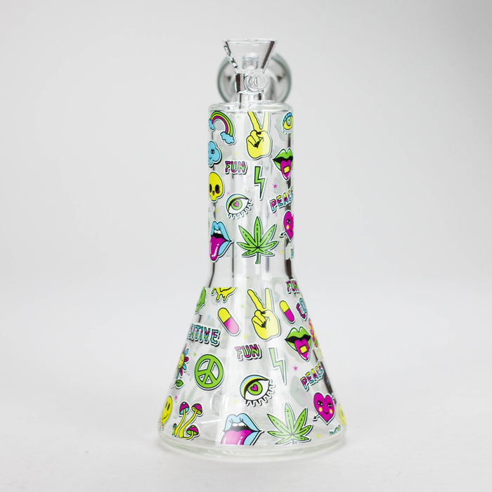 Haze | 7" Skull Glass Bubbler Charcoal Black (Mini-H)