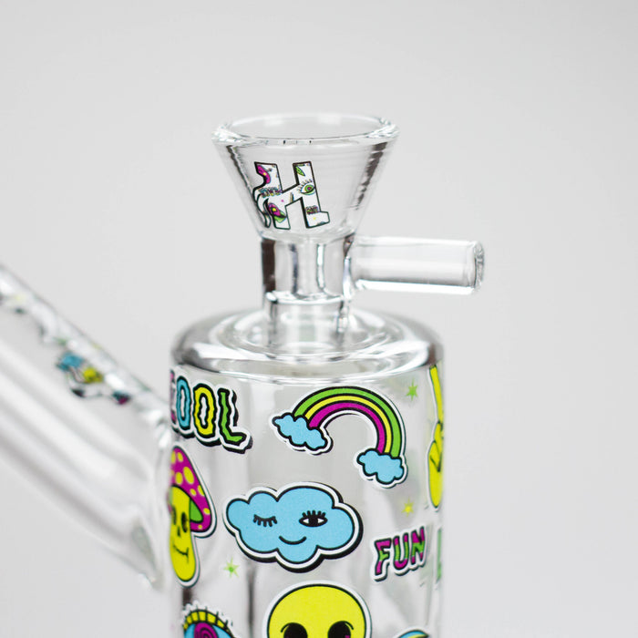 Haze | 7" Skull Glass Bubbler Charcoal Black (Mini-H)