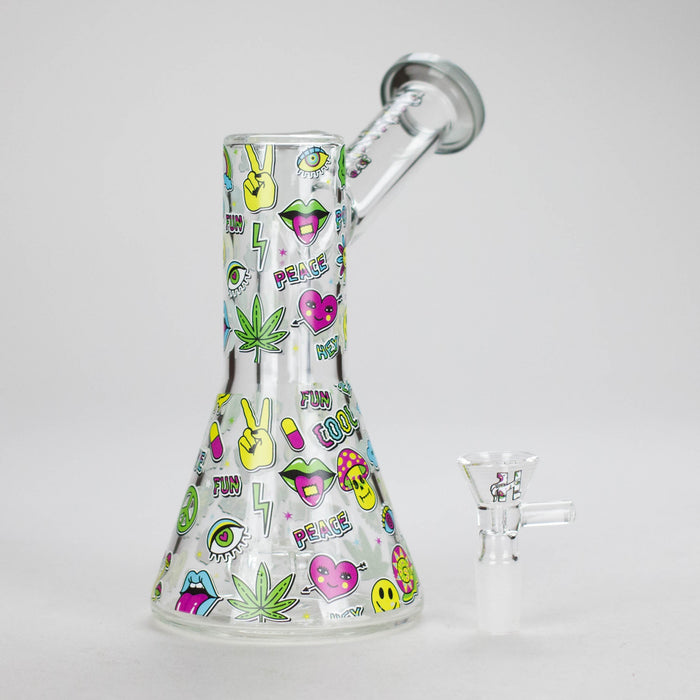 Haze | 7" Skull Glass Bubbler Charcoal Black (Mini-H)