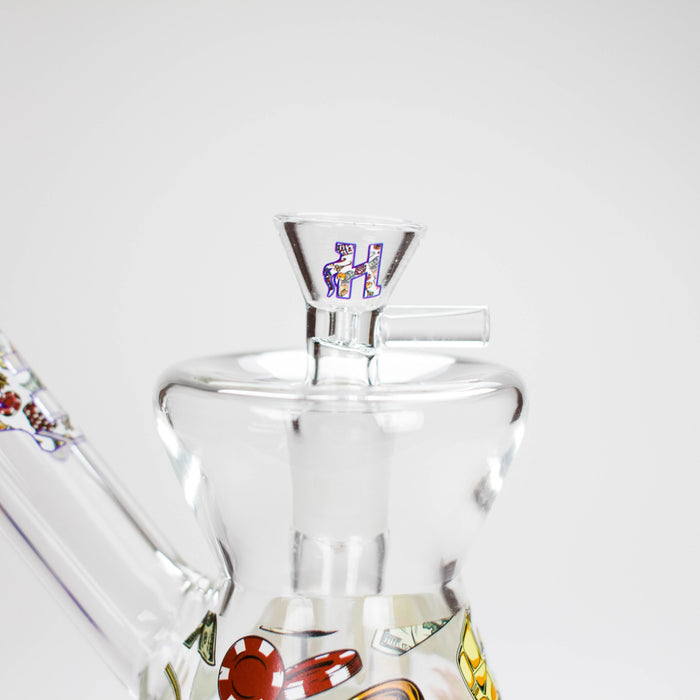 Haze | 8" Gambling Glass Bubbler Blue (Mini-I)