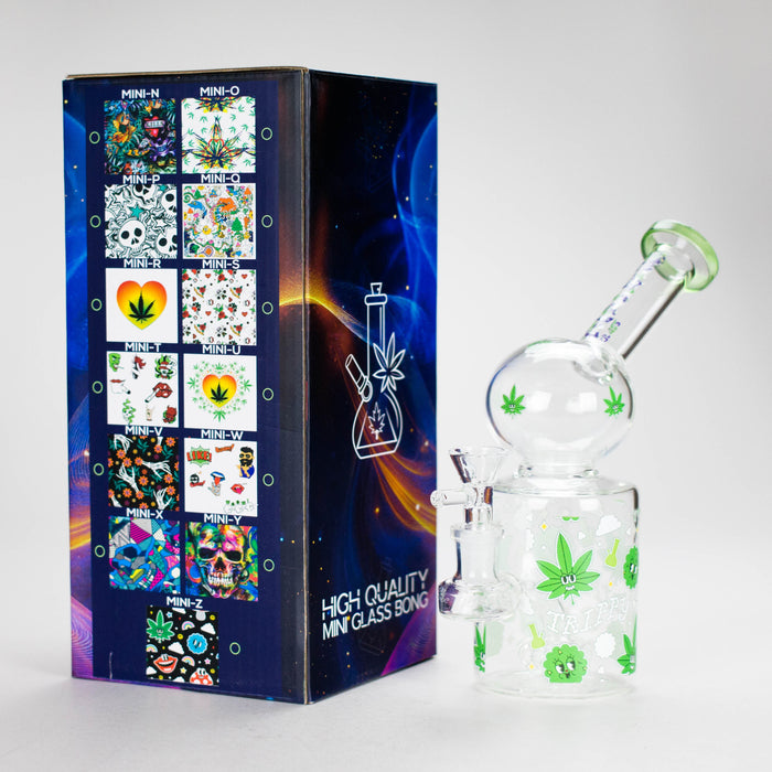 Haze | 8″ Trippy Bubble Dab Rig – Green (Mini-J) | Jupiter Grass